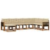 vidaXL Outdoor-Sofagarnitur mit Kissen 8 pcs Natur und Beige