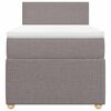 vidaXL Boxspringbett mit Matratze Taupe 90x200 cm Stoff