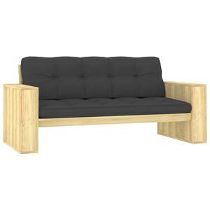 vidaXL Gartenbank mit Anthrazit Kissen 179 cm Kiefernholz Impr&auml;gniert