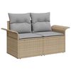 vidaXL Sofa Set mit Kissen 10 pcs Beige Poly-Rattan