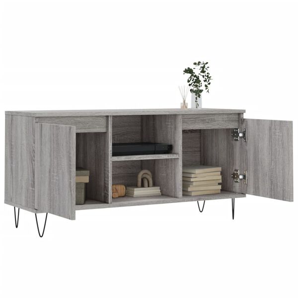 vidaXL TV-Schrank Grau Sonoma 104x35x50 cm Holzwerkstoff