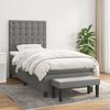 vidaXL Boxspringbett mit Matratze Dunkelgrau 80x200 cm Stoff