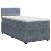 vidaXL Boxspringbett mit Matratze Dunkelgrau 80 x 200 cm Samt