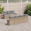vidaXL Gartensofa-set mit Kissen 8 pcs Beige und Grau Poly-Rattan