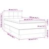vidaXL Boxspringbett mit Matratze & LED Dunkelblau 80x200 cm Samt