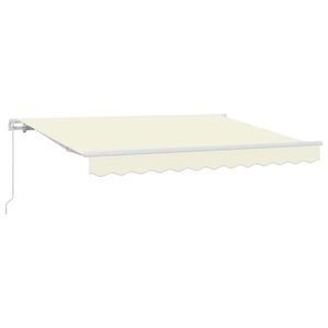 vidaXL Einziehbare Markise Creme 250 x 200 cm Stoff