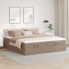 vidaXL Ottoman-Bett mit Matratzen Cappuccino 200x200cm Kunstleder