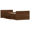 vidaXL Bettgestell mit Kopf- und Fu&szlig;teil Braun Eichen-Optik 100x200 cm