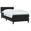 vidaXL Boxspringbett mit Matratze Schwarz 90x210 cm Samt