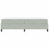 vidaXL Bettrahmen mit Matratze Hellgrau 200 x 200 cm Stoff