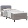 vidaXL Boxspringbett mit Matratze mit LED Taupe 100 x 200 cm Stoff