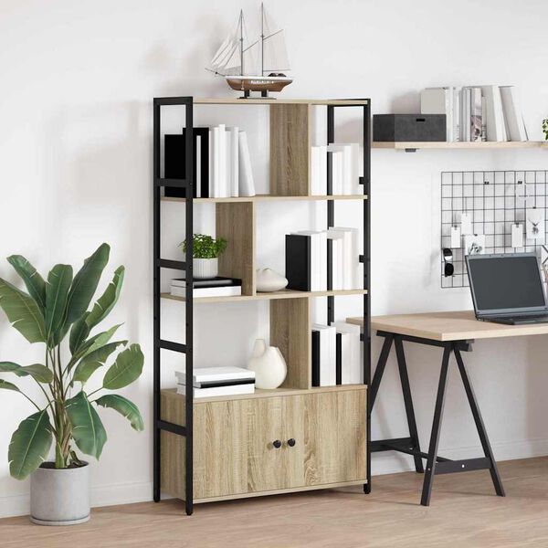 vidaXL B&uuml;cherregal Sonoma-Eiche 80 x 30 x 155,5 cm Holzwerkstoff