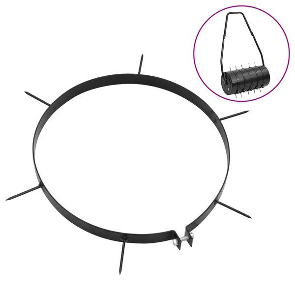 vidaXL Rasenlüfter für Gartenwalze 5 Stk. mit Spikes Ø 30 cm Eisen