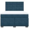 vidaXL Boxspringbett mit Matratze Blau 140x190 cm Samt