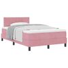 vidaXL Boxspringbett mit Matratze mit Kopfteil Rosa 120 x 200 cm Samt