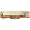 vidaXL Outdoor-Sofagarnitur mit Kissen 6 pcs Natur und Creme