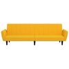 vidaXL Schlafsofa 2-Sitzer Gelb Samt