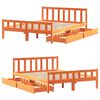 vidaXL Massivholzbett ohne Matratze Wachsbraun 150x200 cm Kiefernholz