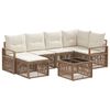 vidaXL Gartensofa-set 7 pcs Beige Poly-Rattan