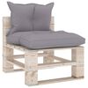 vidaXL 7-tlg. Garten-Lounge-Set aus Paletten mit Kissen Kiefernholz