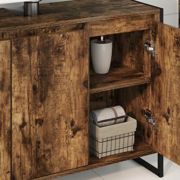 vidaXL Badezimmerschrank Raucharbe 90 x 30 x 60 cm Holzwerkstoff