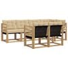vidaXL Outdoor-Sofagarnitur mit Kissen 7 pcs Wei&szlig; und Beige