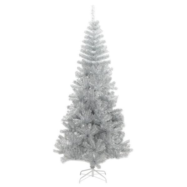 vidaXL Künstlicher Weihnachtsbaum mit Ständer Silber 240 cm PET