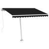 vidaXL Markise Manuell Einziehbar mit LED 350x250 cm Anthrazit
