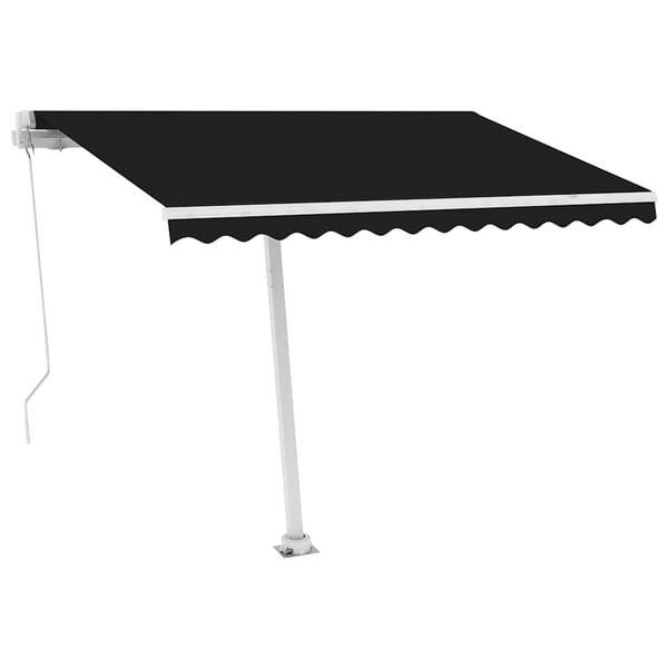 vidaXL Markise Manuell Einziehbar mit LED 350x250 cm Anthrazit