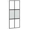 vidaXL Schiebet&uuml;r Schwarz 90x205 cm Hartglas und Aluminium