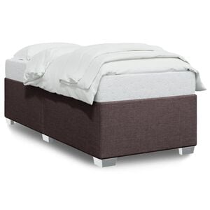 vidaXL Bettgestell ohne Matratze Dunkelbraun 80x200 cm Stoff