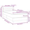 vidaXL Boxspringbett mit Matratze Rosa 90x210 cm Samt