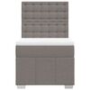 vidaXL Boxspringbett mit Matratze Taupe 90x200 cm Stoff