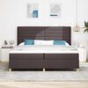vidaXL Boxspringbett mit Matratze Dunkelbraun 200 x 200 cm Stoff