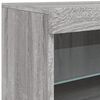 vidaXL Sideboard mit LED-Leuchten Grau Sonoma 162x37x67 cm