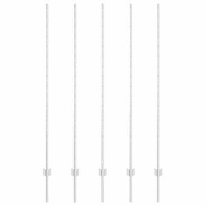 vidaXL Eingebetteter Zaunpfosten 5 Stk. Silber 200 cm