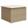 vidaXL 12-tlg. Garten-Sofagarnitur mit Kissen Beige Poly Rattan