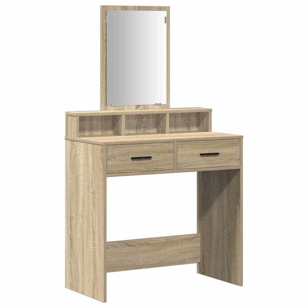 vidaXL Schminktisch Sonoma-Eiche 79 x 41 x 140 cm Holzwerkstoff