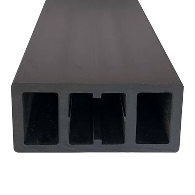 vidaXL Balken für Terrassendielen 6 Stk. Schwarz 170x8,5x4,5 cm WPC