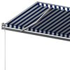 vidaXL Standmarkise Manuell Einziehbar 500x350 cm Blau/Weiß