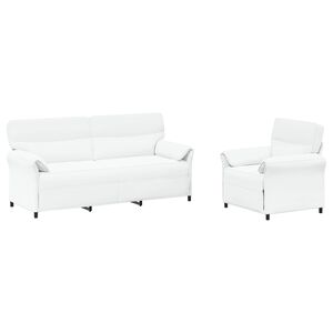 vidaXL Sofa Set 2 stk. Wei&szlig; Stoff