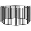 vidaXL Hundetor 8 stk. Schwarz 60 x 80 cm Verzinkter Stahl
