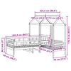 vidaXL Tagesbett Set mit Dach Wachsbraun 90x200 cm Massivholz Kiefer