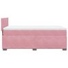 vidaXL Boxspringbett mit Matratze Rosa 90x190 cm Samt