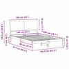 vidaXL Bettgestell Braun und Taupe 160 x 200 cm Massivholz Kiefer