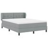 vidaXL Boxspringbett mit Matratze Hellgrau 140 x 190 cm Stoff