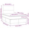 vidaXL Boxspringbett mit Matratze & LED Dunkelgrau 120x190 cm Stoff