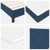 vidaXL Boxspringbett mit Matratze Dunkelblau 140 x 200 cm Stoff