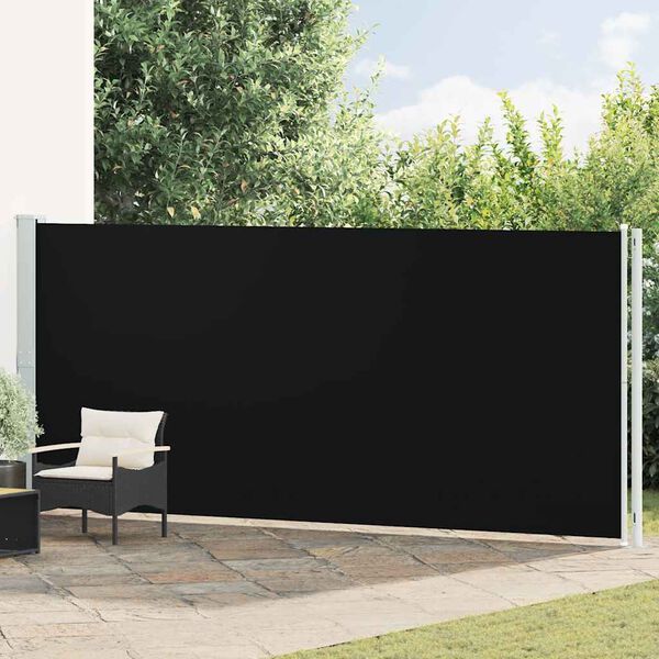 vidaXL Seitenmarkise Ausziehbar 180x600 cm Schwarz