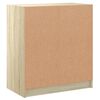 vidaXL Beistellschrank mit Glast&uuml;ren Sonoma-Eiche 68x37x75,5 cm